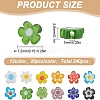 240Pcs 12 Colors Handmade Millefiori Glass Bead Strands LAMP-HY0001-09-2