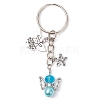 8Pcs Glass & Alloy Keychain KEYC-JKC01050-2