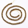 Non-Magnetic Synthetic Hematite Beads Strands X-G-G092-4mm-1-4