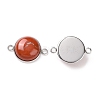 Natural & Synthetic Mixed Gemstone Connector Charms G-D059-01B-3