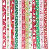 Printed Polyester Grosgrain Ribbon For Christmas SRIB-X0002-01-3