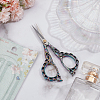 1Pc Peach Blossom Stainless Steel Scissors AJEW-SC0002-78A-4