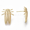 Brass Earring Findings KK-S356-052G-NF-3