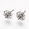 304 Stainless Steel Ear Stud Components STAS-G187-15P-1