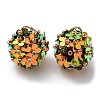 PVC Plastic Paillette with Glass Seed Beaded Pendants FIND-G058-01F-2