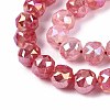 Anti-Tarnish Electroplate Glass Beads Strands GLAA-N064-10mm-09-3