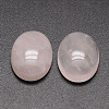 Oval Natural Rose Quartz Cabochons G-K020-20x15mm-07-1