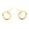 Ion Plating(IP) 304 Stainless Steel Hoop Earrings EJEW-F105-36G-1