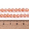 Dyed Transparent Crackle Glass Beads Strands GLAA-Q108-01A-A08-4