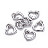 Non-Tarnish 304 Stainless Steel Open Heart Charms STAS-L218-14P-1
