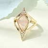 Brass Micro Pave Cubic Zirconia Cuff Rings for Women GG-CBA7610-11G-08-2