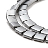 Electroplated Frosted Non-magnetic Synthetic Hematite Beads Strands G-G089-B01-09-3