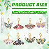 16Pcs 8 Styles Alloy Enamel Pendant Locking Stitch Markers HJEW-WH00165-3