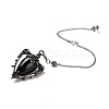 Natural Obsidian Triangle Dowsing Pendulum Pendants G-G022-01AS-07-2