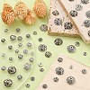 120Pcs 12 Styles Tibetan Style Alloy Bead Caps TIBE-YW0001-61-4