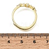 Brass Micro Pave Clear Cubic Zirconia Finger Rings for Women CU-CBAE7DF-12G-05-5