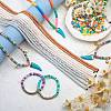 10 Strands 5 Colors Flat Round Handmade Polymer Clay Beads CLAY-SZ0002-01-5