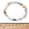 Natural Morganite Bead Stretch Bracelets BJEW-K213-49-3