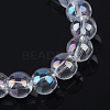 Electroplate Glass Beads Strands EGLA-Q062-6mm-A09-2
