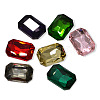 Faceted Rectangle Glass Pointed Back Rhinestone Cabochons RGLA-A017-10x14mm-SM-2