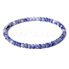 Natural Blue Spot Jasper Beads Stretch Bracelets for Women Men PW-WG6A9BA-05-1