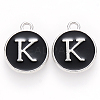Platinum Plated Alloy Charms X-ENAM-S118-02K-P-1