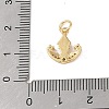 Brass Micro Pave Clear Cubic Zirconia Charms KK-E111-32I-G-3