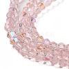 Transparent Electroplate Glass Beads Strands GLAA-F029-3mm-D26-3