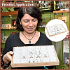 24 Grids Bamboo Pendant Display Trays with PU Imitation Leather Display Cards ODIS-WH0086-091A-02-5