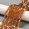 Transparent Electroplate Glass Beads Strands EGLA-A039-T3mm-B28-4