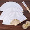 Wood & Bamboo Fans AJEW-WH0070-01-5