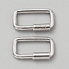 925 Sterling Silver Screw Carabiner Lock Charms STER-WH0002-11P-1