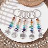 Chakra Natural Gemstone Chips Keychains KEYC-JKC00551-2