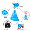 Portable Foldable Silicone Funnel Hopper AJEW-PH0017-49-6