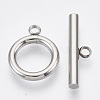 Non-Tarnish 304 Stainless Steel Toggle Clasps X-STAS-N087-08-1