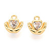 Brass Pave Cubic Zirconia Charms X1-KK-N263-100G-1