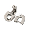 Non-Tarnish 304 Stainless Steel Fold Over Clasps STAS-B029-05C-1-2