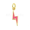 Rack Plating Brass Enamel Pendants KK-U021-16F-G-1