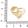 Brass Micro Pave Clear Cubic Zirconia Pendants CU-CBA8A7D-02G-B-3