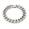 Non-Tarnish 201 Stainless Steel Curb Chain Bracelet for Men Women BJEW-H550-06A-P-1
