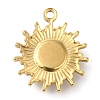 Real 18K Gold Plated 304 Stainless Steel Pendants STAS-A084-21G-03-2
