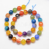 Natural Fire Crackle Agate Bead Strands G-K166-07F-10mm-16-2