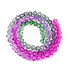 Gradient Color Baking Paint Glass Bead Strands X-DGLA-A039-T6mm-A09-2
