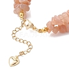 Natural Sunstone Chip Beaded Bracelets for Women BJEW-JB12306-03-4
