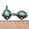 Synthetic Turquoise Rhombus Pendants G-K363-02R-18-3