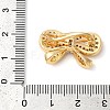 Brass Micro Pave Clear Cubic Zirconia Fold Over Clasps KK-G505-29G-3