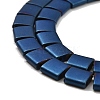 Electroplated Frosted Non-magnetic Synthetic Hematite Beads Strands G-G089-B01-14-3