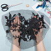 3D Flower Organgza Polyester Embroidery Ornament Accessories DIY-WH0297-20B-3