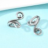 Flower 316 Stainless Steel Non- Piercing Cartilage Earrings AJEW-C044-07A-AS-2