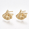 Brass Stud Earring Findings KK-S350-049G-1